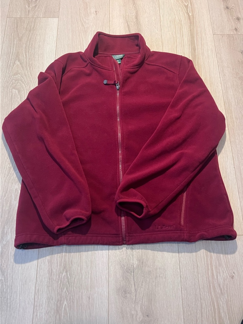 Women Full-Zip Fleece Jacket - Deep Burgundy